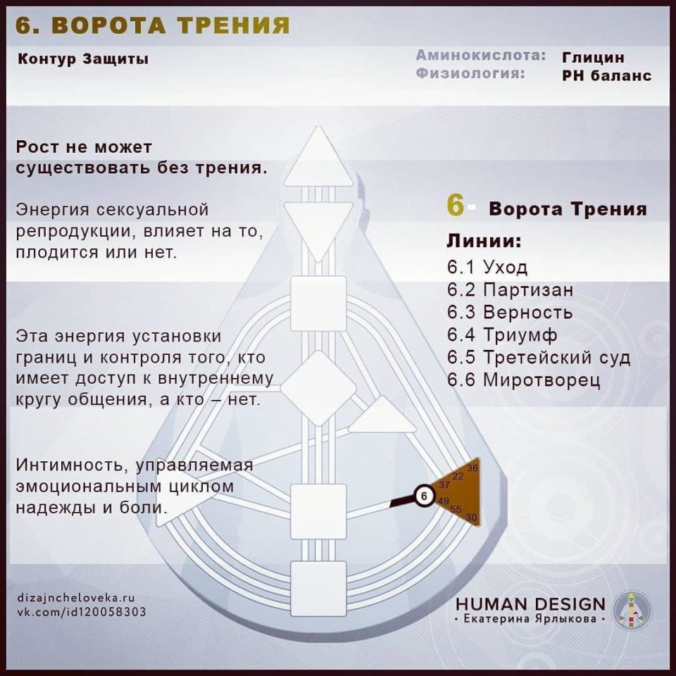 Human Design (Дизайн Человека) ВОРОТА 6. Ворота ТРЕНИЯ.